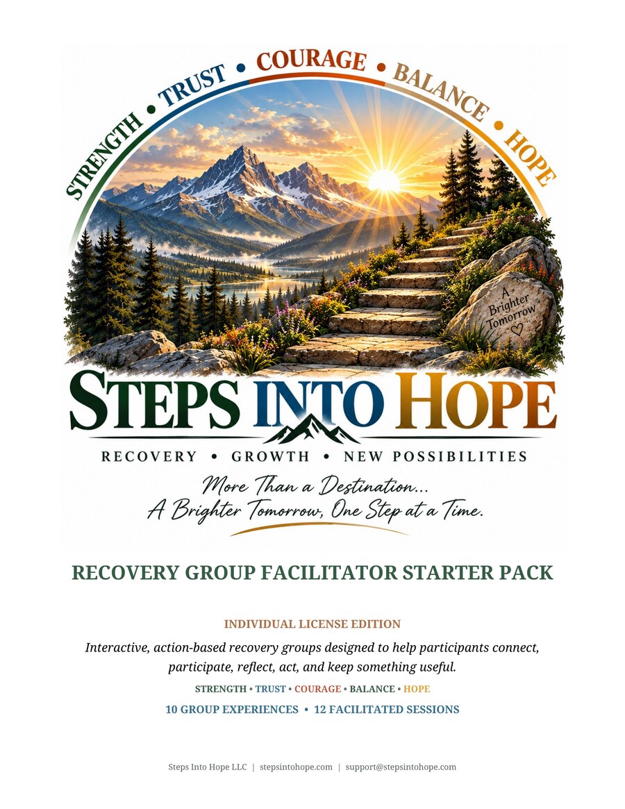 Steps Into Hope Recovery Group Facilitator Starter Pack cover
